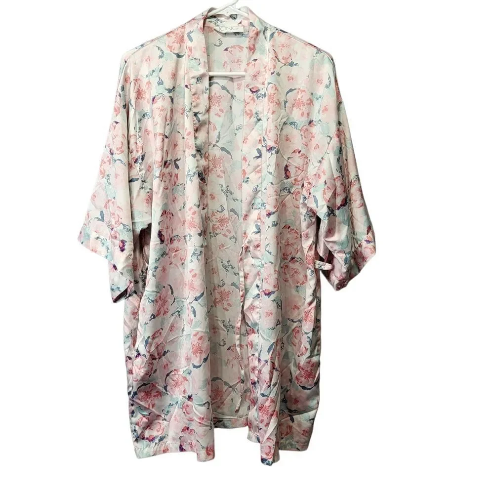 Icing Floral Belted Kimono Robe Size Small/Medium - Picture 1 of 11